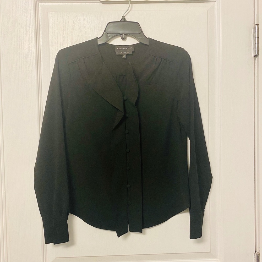 Jones New York Black Blouse Size 2P